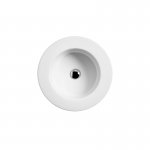 Axa SKYLAND Umywalka wpuszczana w blat ∅ 48 cm z korkiem Click-clack Biały połysk 3213201+AF0015