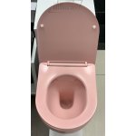 Galatea Design Bulat Miska WC z deską wolnoopadającą wisząca 49x37 cm Pink matt/Różowy mat GDB2342MP W MAGAZYNIE!!