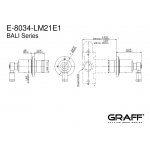 Graff Bali Zawór odcinający podtynkowy - element zewnętrzny Chrom E-8034-LM21E1-T