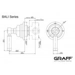 Graff Bali Zawór odcinający 3-drożny podtynkowy - element zewnętrzny Chrom E-8060-LM21B-T
