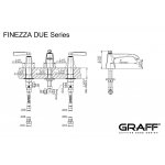 Graff Finezza Due Bateria umywalkowa 3-otworowa Chrom E-6811-LM47B