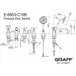 Graff Finezza Due Bateria wannowa 5-otworowa z zestawem prysznicowym Chrom E-6853-C15B