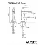 Graff Finezza Uno Bateria bidetowa jednouchwytowa Chrom E-6860-LM47