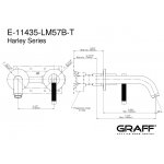 Graff Harley Bateria umywalkowa 2-otworowa podtynkowa PROGRESSIVE - element zewnętrzny Chrom E-11435-LM57B-T