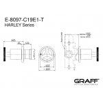 Graff Harley Zawór odcinający podtynkowy - element zewnętrzny Chrom E-8097-C19E1-T