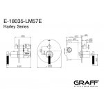 Graff Harley Zawór termostatyczny - element zewnętrzny Chrom E-18035-LM57E-T