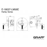 Graff Harley Zawór termostatyczny 3-drożny - element zewnętrzny Chrom E-18037-LM57E-T