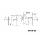 Graff M.E./M.E.25 Bateria natryskowa termostatyczna podtynkowa - element zewnętrzny Chrom E-8037-RH-T