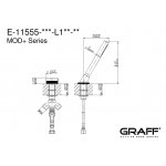 Graff MOD+ Zestaw prysznicowy nablatowy 2-otworowy Chrom E-11555-R2-L1