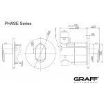 Graff Phase Zawór termostatyczny podtynkowy - element zewnętrzny Chrom E-8037-LM45E-T