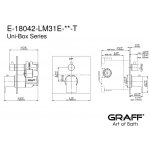 Graff Solar Bateria termostatyczna podtynkowa - element zewnętrzny Chrom E-18042-LM31E-T