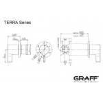 Graff Terra Zawór 3-drożny podtynkowy - element zewnętrzny Chrom E-8069-LM46E1-T