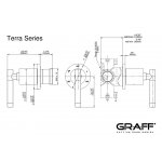 Graff Terra Zawór 3-drożny podtynkowy - element zewnętrzny Chrom E-8069-LM62E1-T