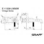 Graff Vintage Bateria umywalkowa 2-otworowa 235 mm podtynkowa - element zewnętrzny Chrom E-11339-LM56W-T