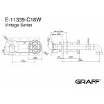 Graff Vintage Bateria umywalkowa 2-otworowa 235 mm podtynkowa - element zewnętrzny Chrom E-11339-C18W-T