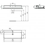 Ideal Standard Conca Umywalka nablatowa/ścienna 1000x450 mm Biały T369301