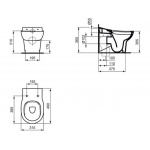 Ideal Standard Contour 21 Miska stojąca WC Rimless przystosowana dla dzieci, wysokość 305 mm, biały S312301