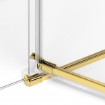 New Trendy Avexa Gold Kabina prysznicowa prawa 110x100x200 cm Złoty szczotkowany EXK-1878