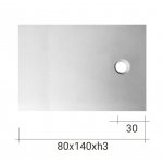 NIC Design Plaid Brodzik ceramiczny 80x140 biały mat 002493.003