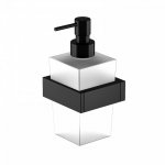 STEINBERG SERIA 460 Dozownik do mydła w płynie ścienny Biały mat/Czarny mat 460.8001.S / 4608001S