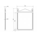 Burlington Georgian Lustro ścienne 55x75 cm czarne aluminium T47BLA