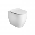Axa Glomp Miska stojąca 36,5x51 cm i deska WC wolnoopadająca Biały połysk 0201401+319101