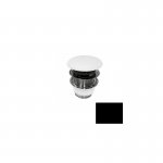 Axa RADICI Umywalka ścienna 60x48 cm z korkiem Click-clack Czarny mat 8730007+AF001507