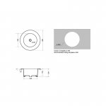 Axa SKYLAND Umywalka wpuszczana w blat ∅ 48 cm z korkiem Click-clack Biały połysk 3213201+AF0015