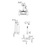 Bruma Adamastor Zestaw natryskowy podtynkowy 250x250 mm z ramieniem sufitowym i słuchawką prysznicową Chrom 3016632CR