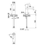 Bruma Breeze Bateria umywalkowa jednootworowa bez korka Morning Mist 1680000MM