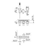 Bruma Breeze Bateria wannowo-natryskowa podtynkowa Morning Mist 1682801MM