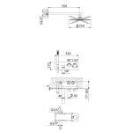 Bruma Breeze Bateria wannowo-natryskowa termostatyczna podtynkowa z deszczownicą Ø 250 mm Chrom 1873501CR