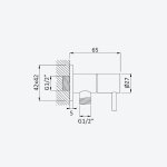 Bruma Breeze Przyłącze kątowe węża prysznicowego z zaworem 1/2" Morning Mist 1252002MM