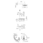 Bruma Breeze Zestaw natryskowo-wannowy podtynkowy z deszczownicą Ø 250 mm ze słuchawką i napełniaczem przez przepływ Morning Mist 1683701MM