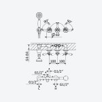 Bruma Classico Bateria natryskowa podtynkowa ze słuchawką Chrom 1801701CR