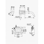 Bruma Slim Eletronico Bateria umywalkowa podtynkowa elektroniczna 230 V z czujnikiem Chrom 1301117CR