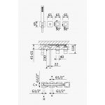 Bruma Escudo Bateria wannowa podtynkowa 3-drożna z wylewką 230 mm i słuchawką prysznicową Chrom 1020902CR