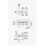 Bruma Escudo Bateria wannowo-natryskowa podtynkowa 3-drożna ze słuchawką Chrom 1022802CR