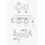 Bruma Escudo 2 Bateria wannowo-natryskowa 2-drożna podtynkowa Chrom 1021601CR