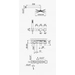 Bruma Escudo Zestaw wannowo-natryskowy podtynkowy z deszczownicą 250x250 mm ścienną ze słuchawką prysznicową i wylewką Chrom 1023111CR