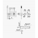 Bruma Hera Bateria natryskowa ze słuchawką prysznicową Chrom 1061720CR