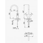 Bruma Hera Bateria umywalkowa jednootworowa z korkiem Click-Clack Chrom 1060210CR