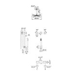 Bruma Hera Zestaw natryskowy podtynkowy z deszczownicą Ø 250 mm sufitową Gunmetal 1063104MG