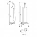 Bruma Imperial Bateria wannowo-natryskowa wolnostojąca Chrom 1170800CR