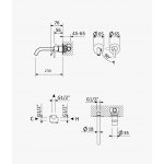 Bruma Leaf Bateria umywalkowa podtynkowa 230 mm Satinox 1678401ST