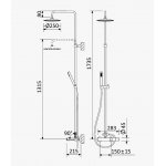 Bruma Leaf2 Bateria wannowo-natryskowa ścienna z deszczownicą Ø 250 mm Satinox 1672822ST