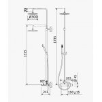 Bruma Leaf Bateria wannowo-natryskowa ścienna z deszczownicą Ø 300 mm Chrom 1672831CR