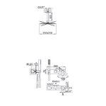 Bruma Linea Zestaw natryskowy 300 mm Podtynkowy z ramieniem sufitowym Chrom 1825862CR