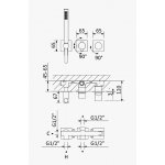 Bruma Lusa Bateria natryskowa podtynkowa z 3 wylotami Sunset 1012001SS