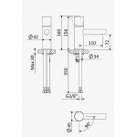 Bruma Lusa Bateria umywalkowa z korkiem Chrom 1010003CR